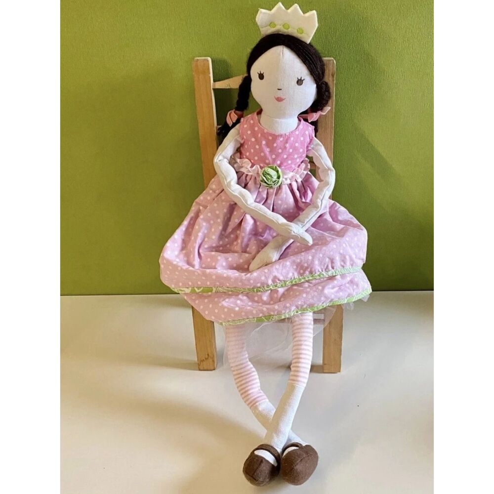 Lilly Pulitzer Pottery Barn Kids The Pea Princess Pink Plush Rag Doll Pink PBK
